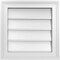 Ekena Millwork Vertical Surface Mount PVC Gable Vnt: Non-Functional, w/2"W x 1-1/2"H, Brickmould Frame, 16"W x 16"H GVPVE16X1602SN - alternate 1